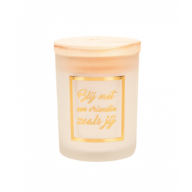 small scented candle gold/white vriendin