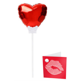 000 - Mini wensballon rood hart