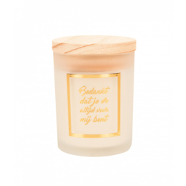 small scented candle gold/white bedankt