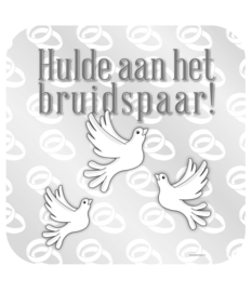 Decobord Hulde aan het bruidspaar