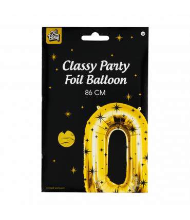 Folieballon cijfer 0 Classy 86cm