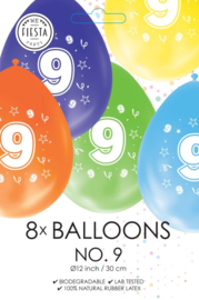 Ballonnen cijfer 9