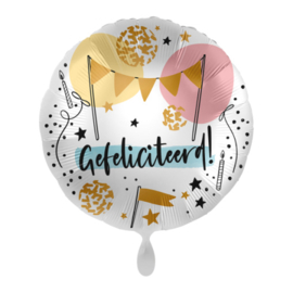 012 - Folieballon Gefeliciteerd Vlaggenlijn