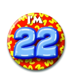 Button Happy 22 jaar