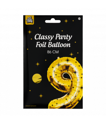 Folieballon cijfer 9 Classy 86cm