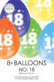 Ballonnen cijfer 18
