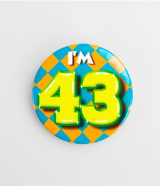 Button Happy 43 jaar