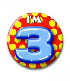 Button Happy 3 jaar