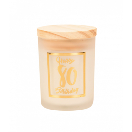 small scented candle gold/white 80