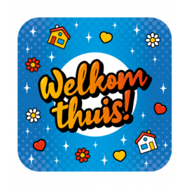 Decobord welkom thuis cartoon