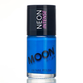 Neon UV nail polish intense blue