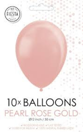 10 Ballonnen Pearl Rose Gold
