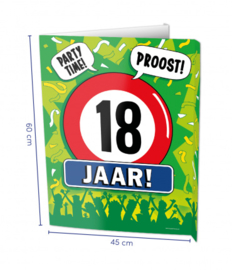 Window Sign - 18 jaar