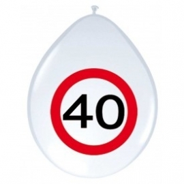 Ballonnen verkeersbord 40