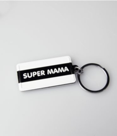 Black & White keyring - Super mama
