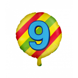 Folieballon Happy 9