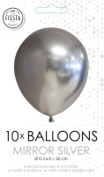 10 Ballonnen Mirror Silver