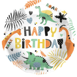 124 - Folieballon Happy Birthday Dino