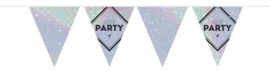 Vlaggenlijn "Let's Party" holographic zilver
