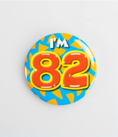 Button Happy 82 jaar