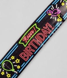Party tape neon Happy Birthday