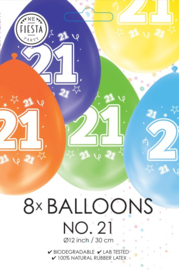 Ballonnen cijfer 21