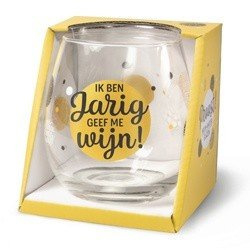 Wijn/water glas  -  Jarig