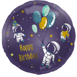 125 - Folieballon Happy Birthday space