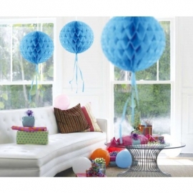 Honeycomb bal licht blauw 30cm