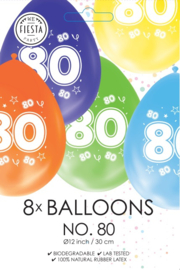 Ballonnen cijfer 80