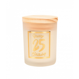 small scented candle gold/white 25