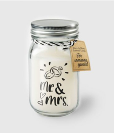 Black & White Candle -  Mr. & Mrs.