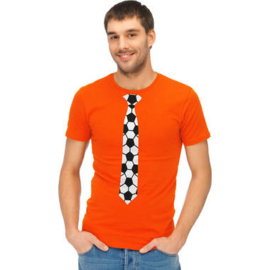 T-shirt met stropdas voetbal print