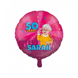 Folieballon Sarah 50 cartoon