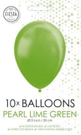 10 Ballonnen Pearl Lime Green