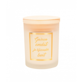 small scented candle gold/white bijzonder