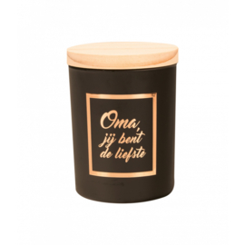 small scented candle rose gold/black oma