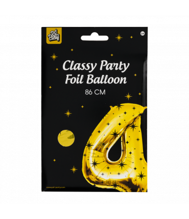 Folieballon cijfer 4 Classy 86cm