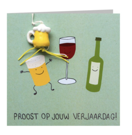 Kaart + Enveloppe: Proost op Jouw Verjaardag!