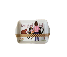 Alex Clark KLEIN Dienblad Crazy Cat Lady  (Katten)