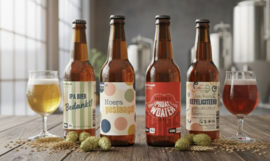 Bier Quadruppel met TEKST: Van harte Gefeliciteerd