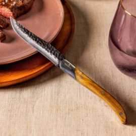 Moments Steakmessen Forged Olijfhout set van 4