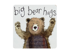 Alex Clark Onderzetter Bear Hugs Liefde (PER STUK)