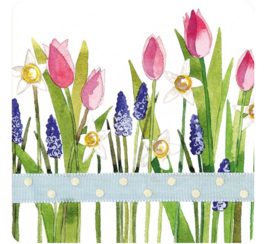 Alex Clark Onderzetter Spring Flowers Lente Bloemen (PER STUK)