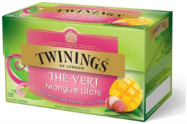 Twinings Thee Green Mango & Litchi 20 st. (groen)