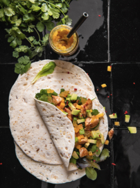 HOOFDGERECHT: Spicy Chicken Wraps met Belberry Limoen Azijn