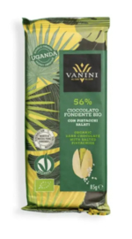 Vanini Chocolade Puur 56% met Gezouten Pistache BIO