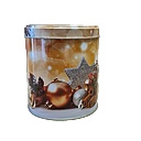 Kerstbal Blik (Vul eventueel zelf met stroopwafels)