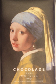 Van der Burgh Meisje met de Parel Pure Chocolade 72% XXL