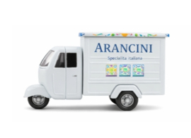 Leeg blikje Piaggio Ape Arancini